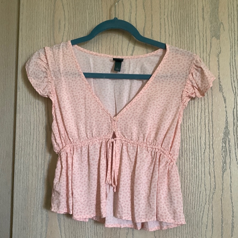 Cropped Floral Blouse